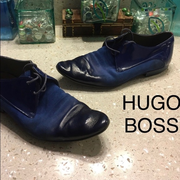 hugo boss leather derby shoes